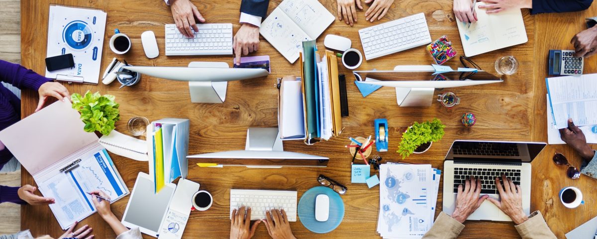 Group of Multiethnic Busy People Working in an Office